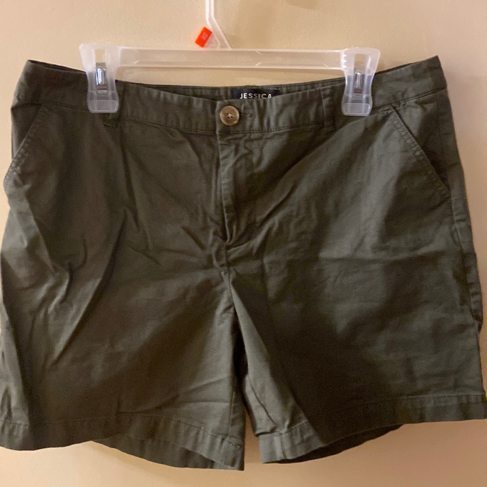 Jessica army green shorts size 10